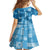 Hawaii Tapa Kid Short Sleeve Dress Hibiscus Mix Hawaiian Quilt Patches - Blue LT7 - Polynesian Pride