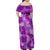 Hawaii Tapa Family Matching Off Shoulder Maxi Dress and Hawaiian Shirt Hibiscus Mix Hawaiian Quilt Patches - Violet LT7 - Polynesian Pride