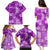 Hawaii Tapa Family Matching Puletasi Dress and Hawaiian Shirt Hibiscus Mix Hawaiian Quilt Patches - Violet LT7 - Polynesian Pride