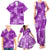 Hawaii Tapa Family Matching Tank Maxi Dress and Hawaiian Shirt Hibiscus Mix Hawaiian Quilt Patches - Violet LT7 - Polynesian Pride