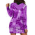 Hawaii Tapa Hoodie Dress Hibiscus Mix Hawaiian Quilt Patches - Violet LT7 - Polynesian Pride