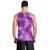 Hawaii Tapa Men Tank Top Hibiscus Mix Hawaiian Quilt Patches - Violet LT7 - Polynesian Pride