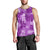 Hawaii Tapa Men Tank Top Hibiscus Mix Hawaiian Quilt Patches - Violet LT7 - Polynesian Pride