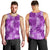 Hawaii Tapa Men Tank Top Hibiscus Mix Hawaiian Quilt Patches - Violet LT7 - Polynesian Pride