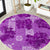 Hawaii Tapa Round Carpet Hibiscus Mix Hawaiian Quilt Patches - Violet LT7 Violet - Polynesian Pride