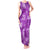 Hawaii Tapa Tank Maxi Dress Hibiscus Mix Hawaiian Quilt Patches - Violet LT7 Women Violet - Polynesian Pride