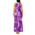 Hawaii Tapa Tank Maxi Dress Hibiscus Mix Hawaiian Quilt Patches - Violet LT7 - Polynesian Pride