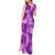 Hawaii Tapa Tank Maxi Dress Hibiscus Mix Hawaiian Quilt Patches - Violet LT7 - Polynesian Pride