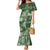Hawaii Tapa Family Matching Mermaid Dress and Hawaiian Shirt Hibiscus Mix Hawaiian Quilt Patches - Sage Green LT7 Mom's Dress Sage Green - Polynesian Pride