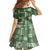 Hawaii Tapa Kid Short Sleeve Dress Hibiscus Mix Hawaiian Quilt Patches - Sage Green LT7 - Polynesian Pride