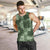 Hawaii Tapa Men Tank Top Hibiscus Mix Hawaiian Quilt Patches - Sage Green LT7 Sage Green - Polynesian Pride