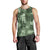 Hawaii Tapa Men Tank Top Hibiscus Mix Hawaiian Quilt Patches - Sage Green LT7 - Polynesian Pride