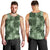 Hawaii Tapa Men Tank Top Hibiscus Mix Hawaiian Quilt Patches - Sage Green LT7 - Polynesian Pride