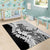 Polynesian Plumeria Lei Area Rug with Hammerhead Shark