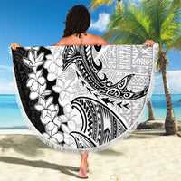 Polynesian Plumeria Lei Beach Blanket with Hammerhead Shark LT7 - Polynesian Pride