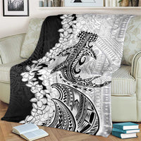 Polynesian Plumeria Lei Blanket with Hammerhead Shark LT7 - Polynesian Pride