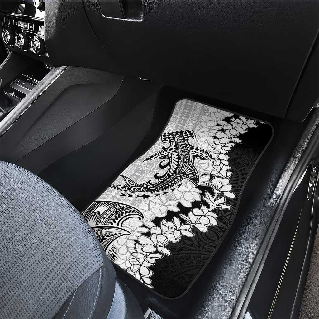 Polynesian Plumeria Lei Car Mats with Hammerhead Shark LT7 - Polynesian Pride