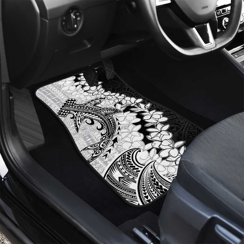 Polynesian Plumeria Lei Car Mats with Hammerhead Shark LT7 - Polynesian Pride