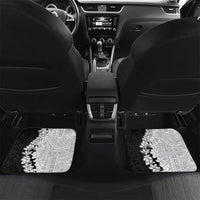 Polynesian Plumeria Lei Car Mats with Hammerhead Shark LT7 Set 2pcs - Back Black - Polynesian Pride