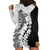 Polynesian Plumeria Lei Hoodie Dress with Hammerhead Shark