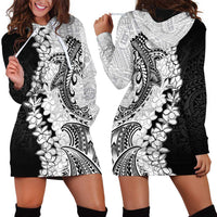 Polynesian Plumeria Lei Hoodie Dress with Hammerhead Shark LT7 - Polynesian Pride