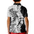 Polynesian Plumeria Lei Kid Polo Shirt with Hammerhead Shark