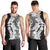 Polynesian Plumeria Lei Men Tank Top with Hammerhead Shark