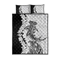 Polynesian Plumeria Lei Quilt Bed Set with Hammerhead Shark LT7 - Polynesian Pride