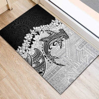 Polynesian Plumeria Lei Rubber Doormat with Hammerhead Shark LT7 - Polynesian Pride