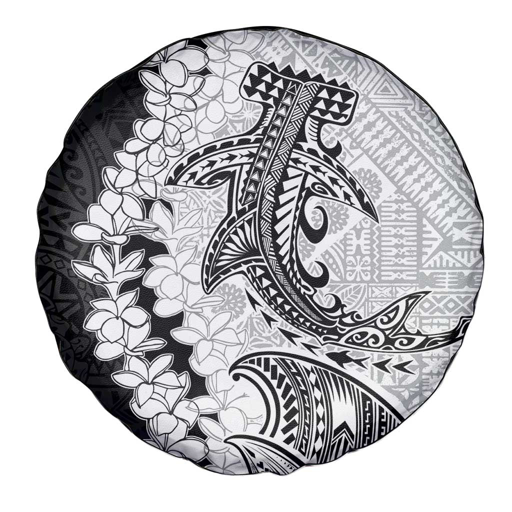Polynesian Plumeria Lei Spare Tire Cover with Hammerhead Shark LT7 - Polynesian Pride