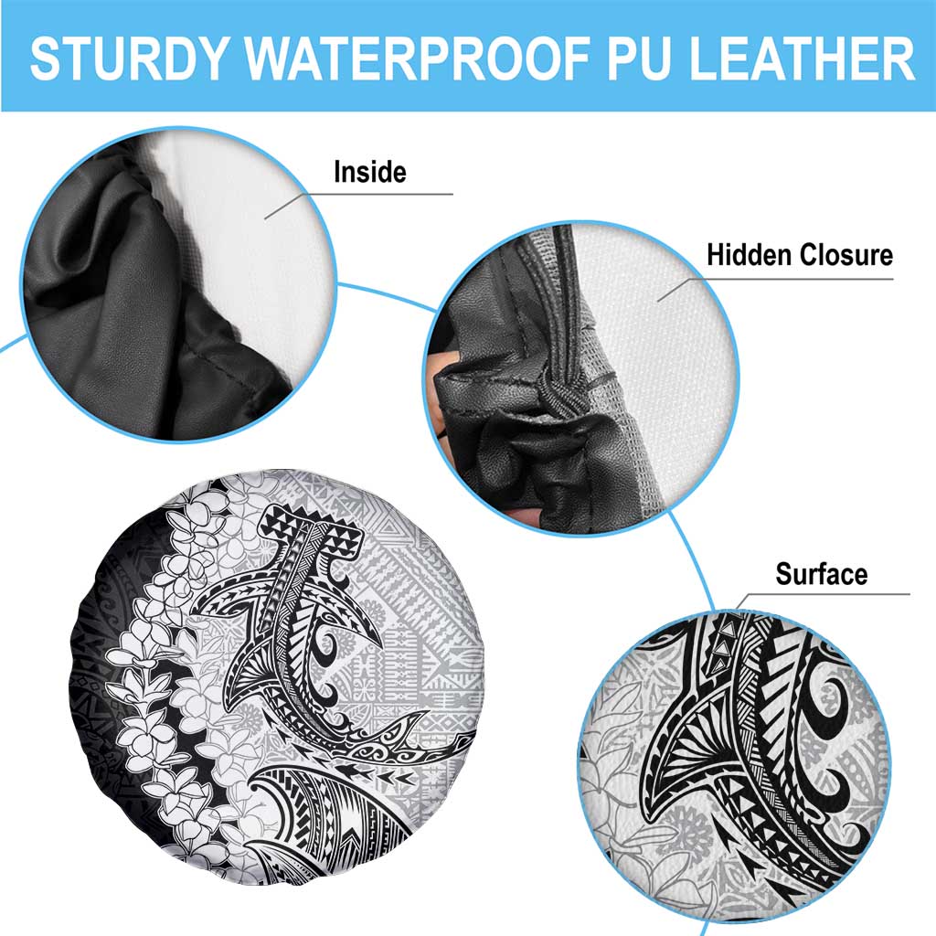 Polynesian Plumeria Lei Spare Tire Cover with Hammerhead Shark LT7 - Polynesian Pride