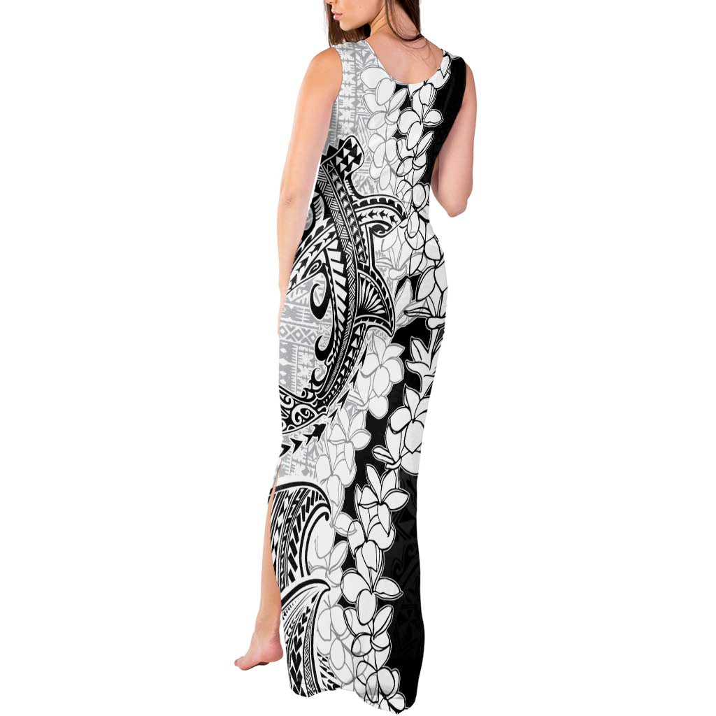 Polynesian Plumeria Lei Tank Maxi Dress with Hammerhead Shark LT7 - Polynesian Pride
