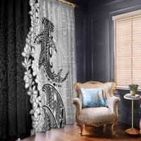 Polynesian Plumeria Lei Window Curtain with Hammerhead Shark LT7 - Polynesian Pride