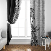 Polynesian Plumeria Lei Window Curtain with Hammerhead Shark LT7 - Polynesian Pride