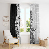 Polynesian Plumeria Lei Window Curtain with Hammerhead Shark LT7 - Polynesian Pride