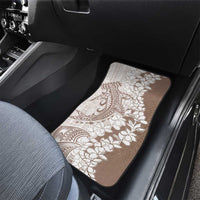 Polynesian Beige Plumeria Lei Car Mats with Hammerhead Shark LT7 - Polynesian Pride