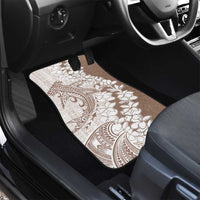 Polynesian Beige Plumeria Lei Car Mats with Hammerhead Shark LT7 - Polynesian Pride