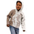 Polynesian Beige Plumeria Lei Kid Hoodie with Hammerhead Shark