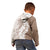 Polynesian Beige Plumeria Lei Kid Hoodie with Hammerhead Shark