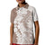 Polynesian Beige Plumeria Lei Kid Polo Shirt with Hammerhead Shark