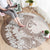 Polynesian Beige Plumeria Lei Round Carpet with Hammerhead Shark