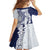 Polynesian Navy Blue Plumeria Lei Family Matching Short Sleeve Bodycon Dress and Hawaiian Shirt with Hammerhead Shark