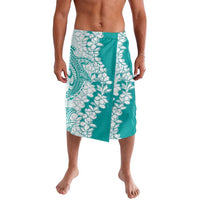 Polynesian Teal Plumeria Lei Lavalava with Hammerhead Shark LT7 Teal - Polynesian Pride