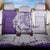 Polynesian Purple Plumeria Lei Back Car Seat Cover with Hammerhead Shark