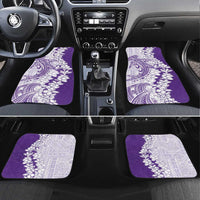 Polynesian Purple Plumeria Lei Car Mats with Hammerhead Shark LT7 Set 4pcs Purple - Polynesian Pride