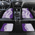 Polynesian Purple Plumeria Lei Car Mats with Hammerhead Shark