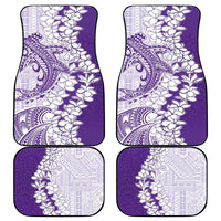 Polynesian Purple Plumeria Lei Car Mats with Hammerhead Shark LT7 - Polynesian Pride