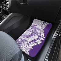 Polynesian Purple Plumeria Lei Car Mats with Hammerhead Shark LT7 - Polynesian Pride