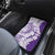 Polynesian Purple Plumeria Lei Car Mats with Hammerhead Shark