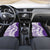 Polynesian Purple Plumeria Lei Car Mats with Hammerhead Shark